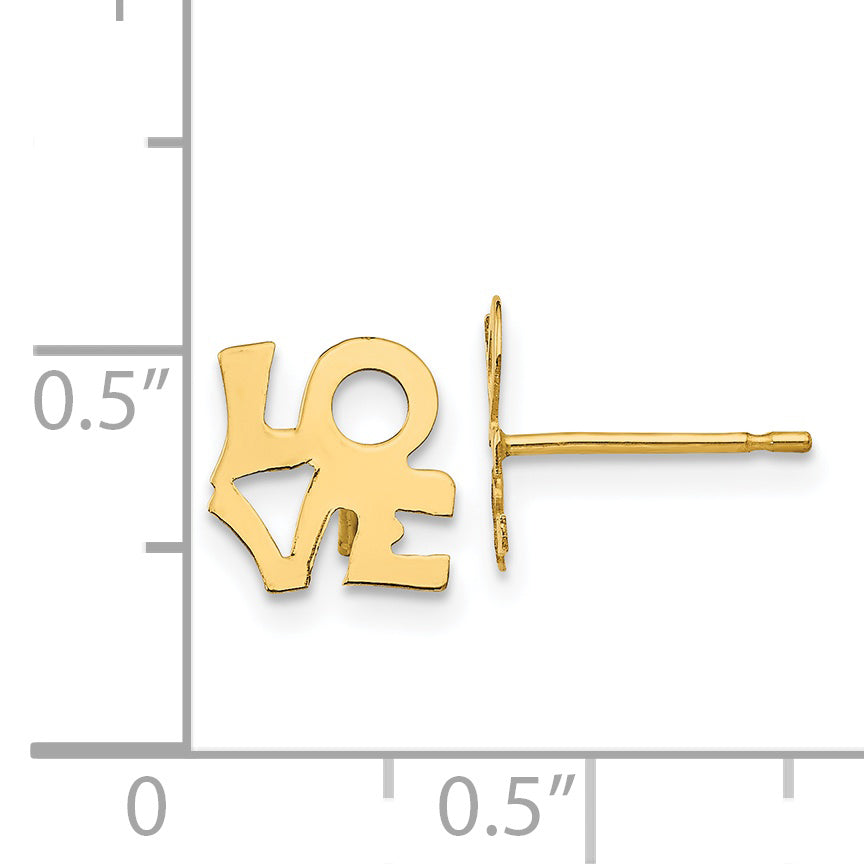 14k Madi K LOVE Post Earring