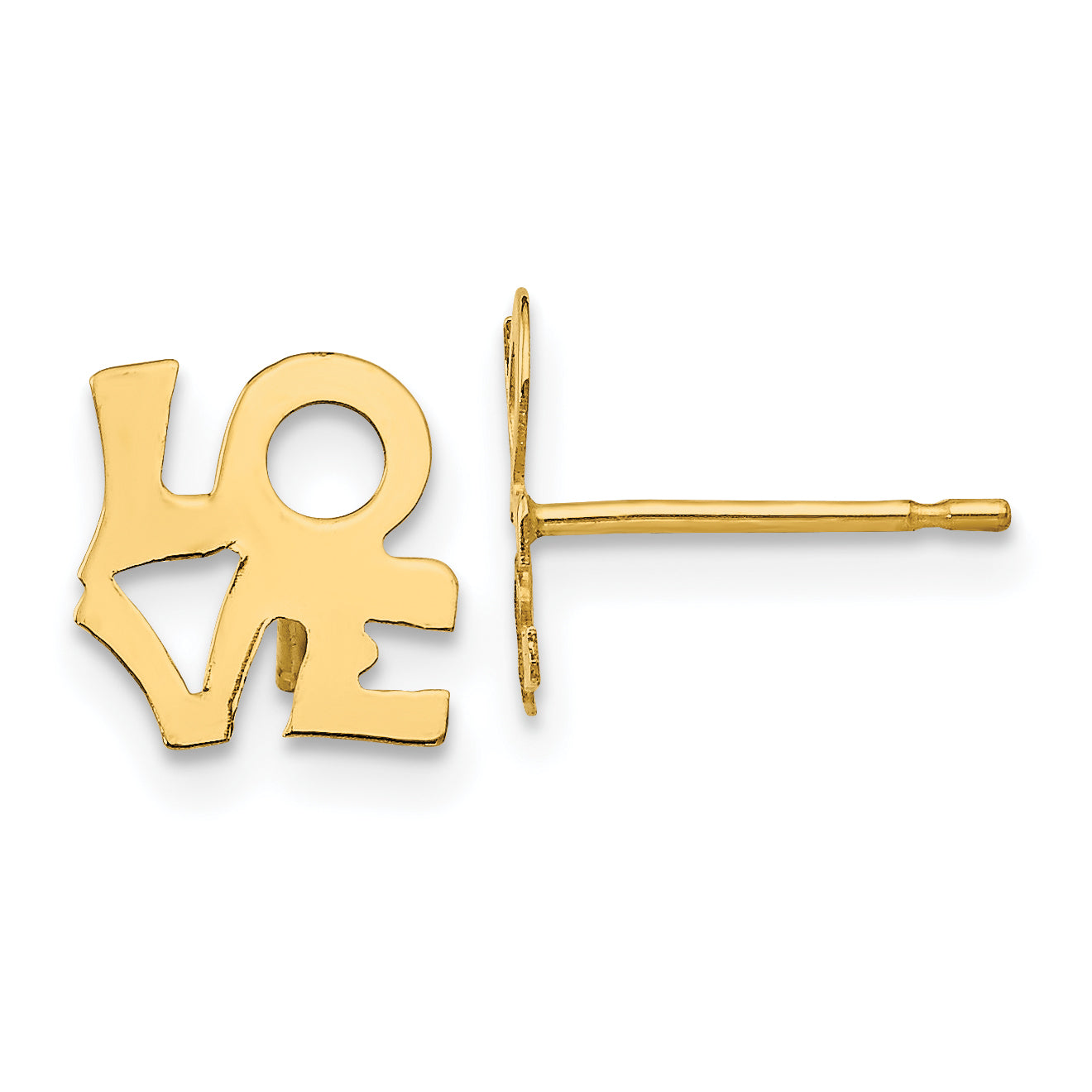 14k Madi K LOVE Post Earring