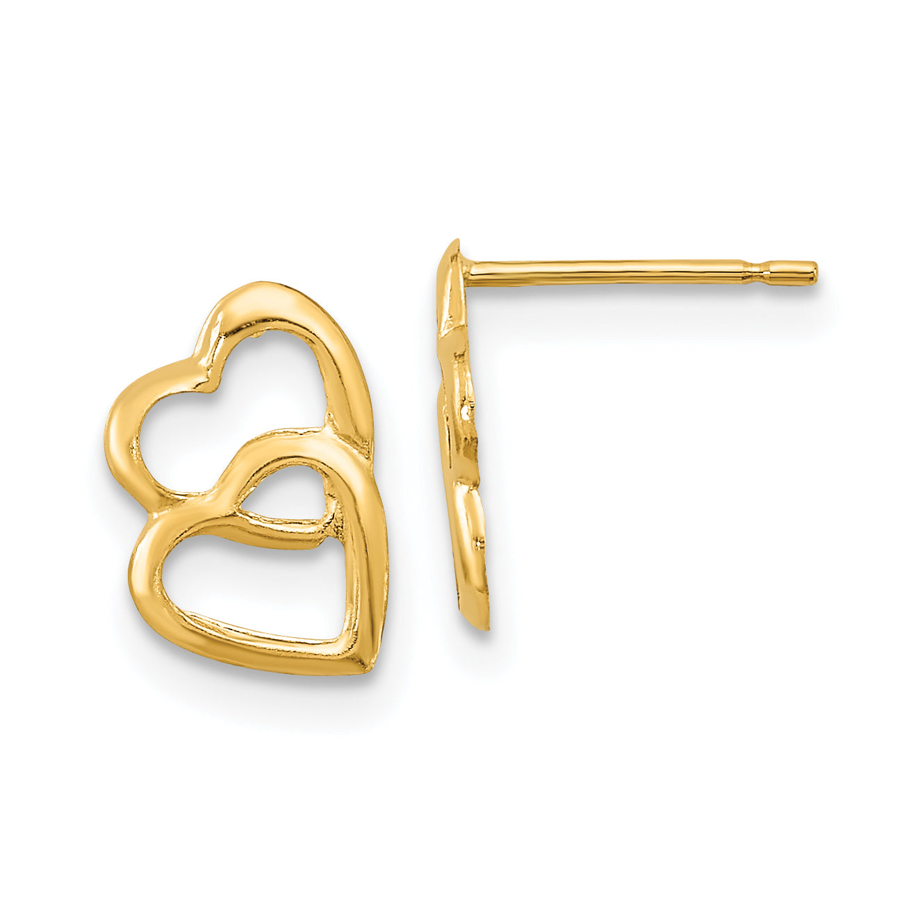 14k Madi K Hearts Post Earrings