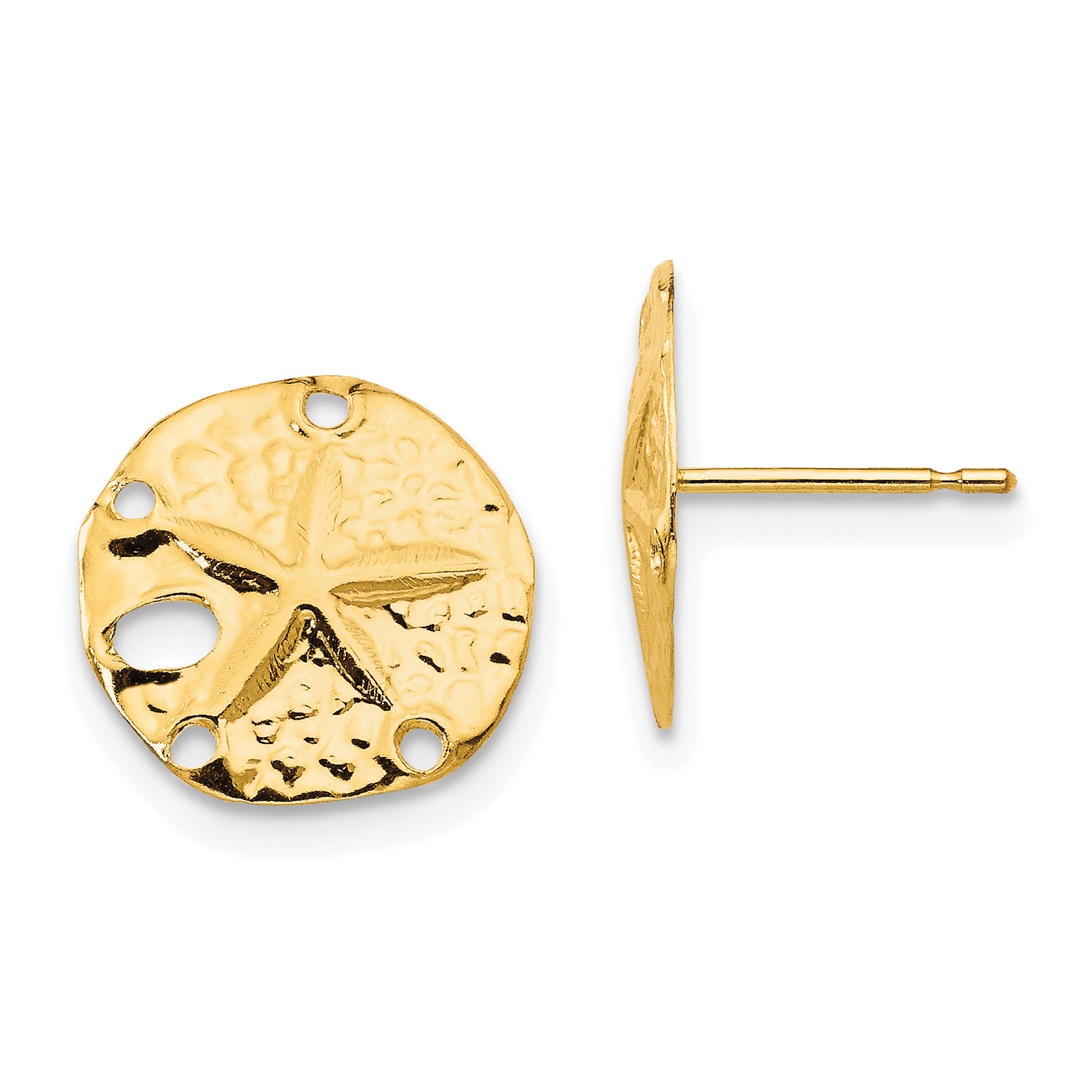 14k Madi K Sand Dollar Post Earrings