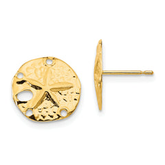 14k Madi K Sand Dollar Post Earrings