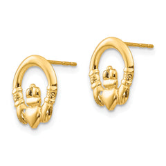 14k Madi K Claddagh Post Earrings