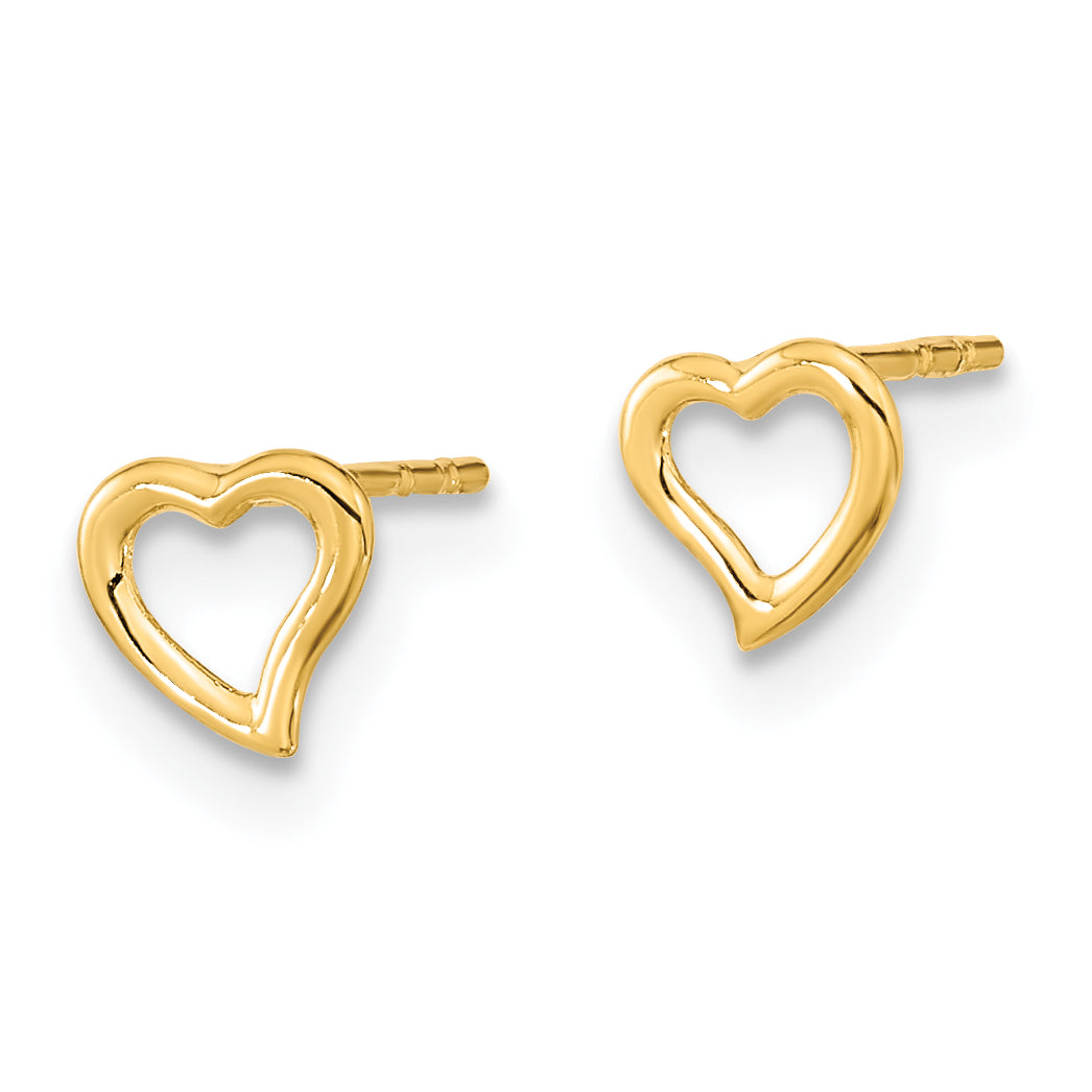 14k Madi K Double Heart Post Earrings