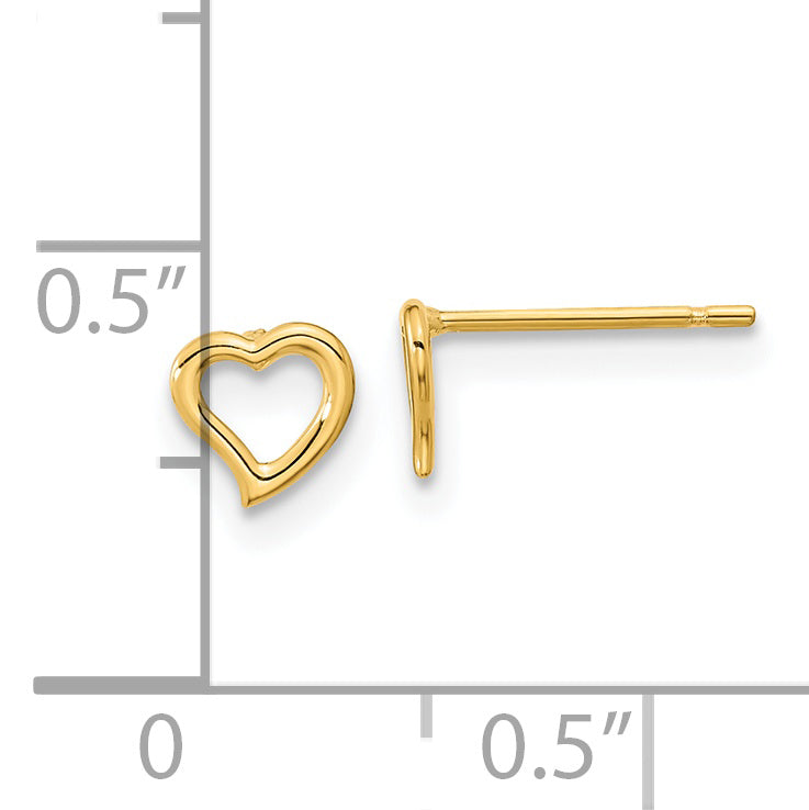 14k Madi K Double Heart Post Earrings