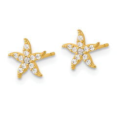 14k Madi K Childrens CZ Starfish Post Earrings