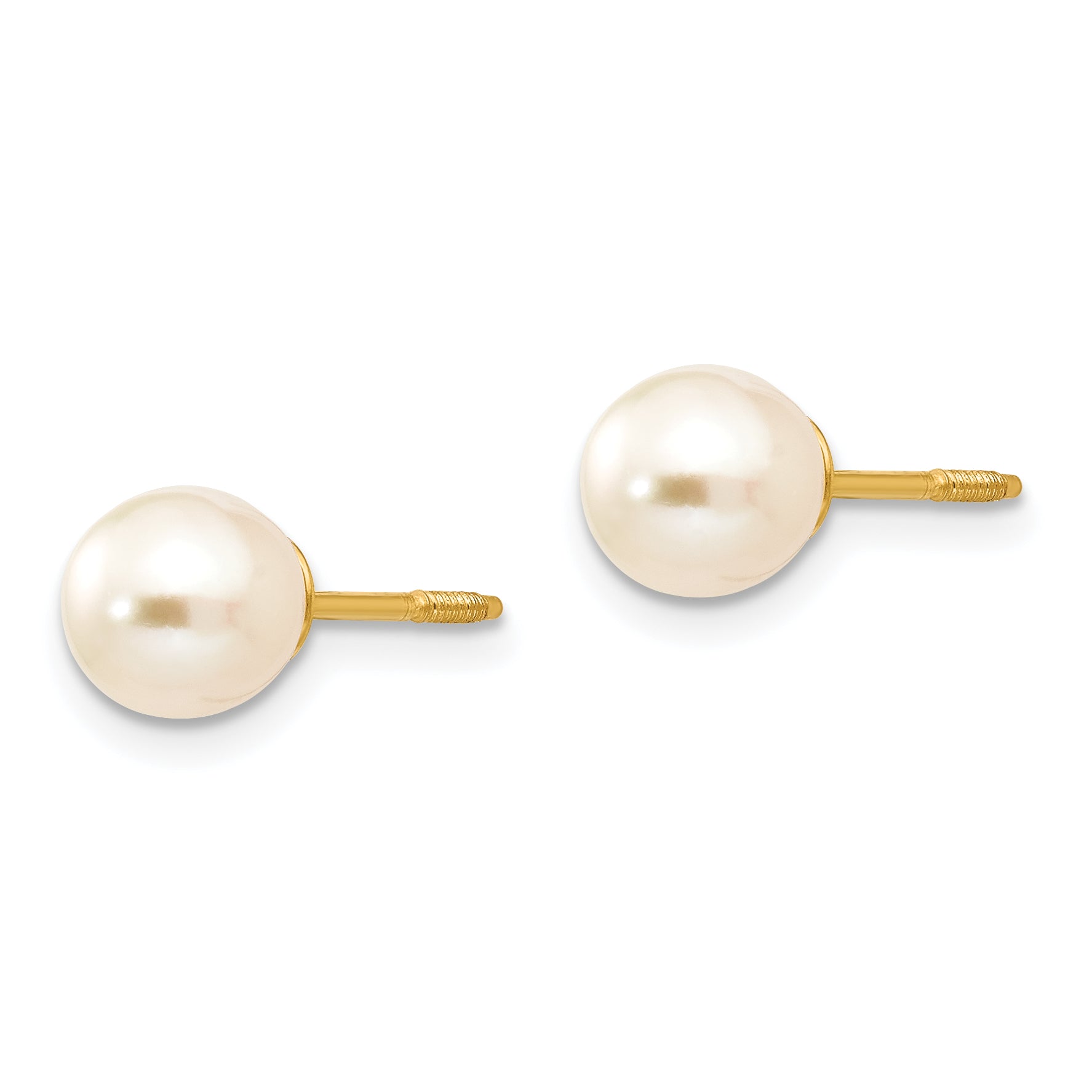 14K Gold Reversible Cultured Pearl Ball Earrings for Women