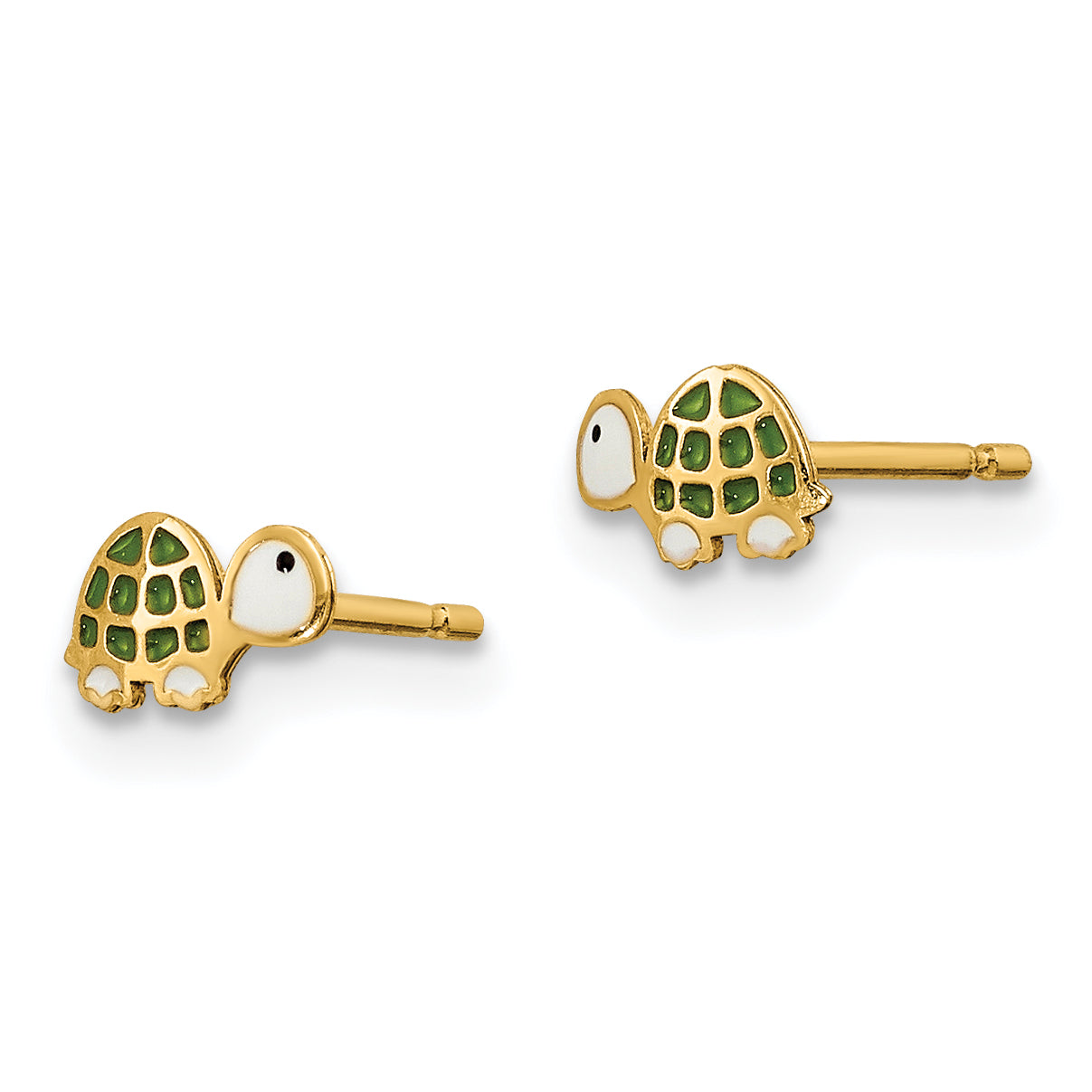 14k Madi K Enamel Turtle Post Earrings