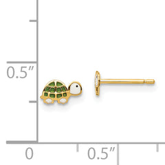 14k Madi K Enamel Turtle Post Earrings