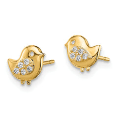 14k Madi K Bird CZ Stud Earrings