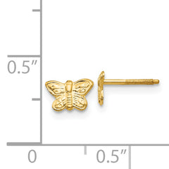 14k Madi K Polished Butterfly Screwback Earrings