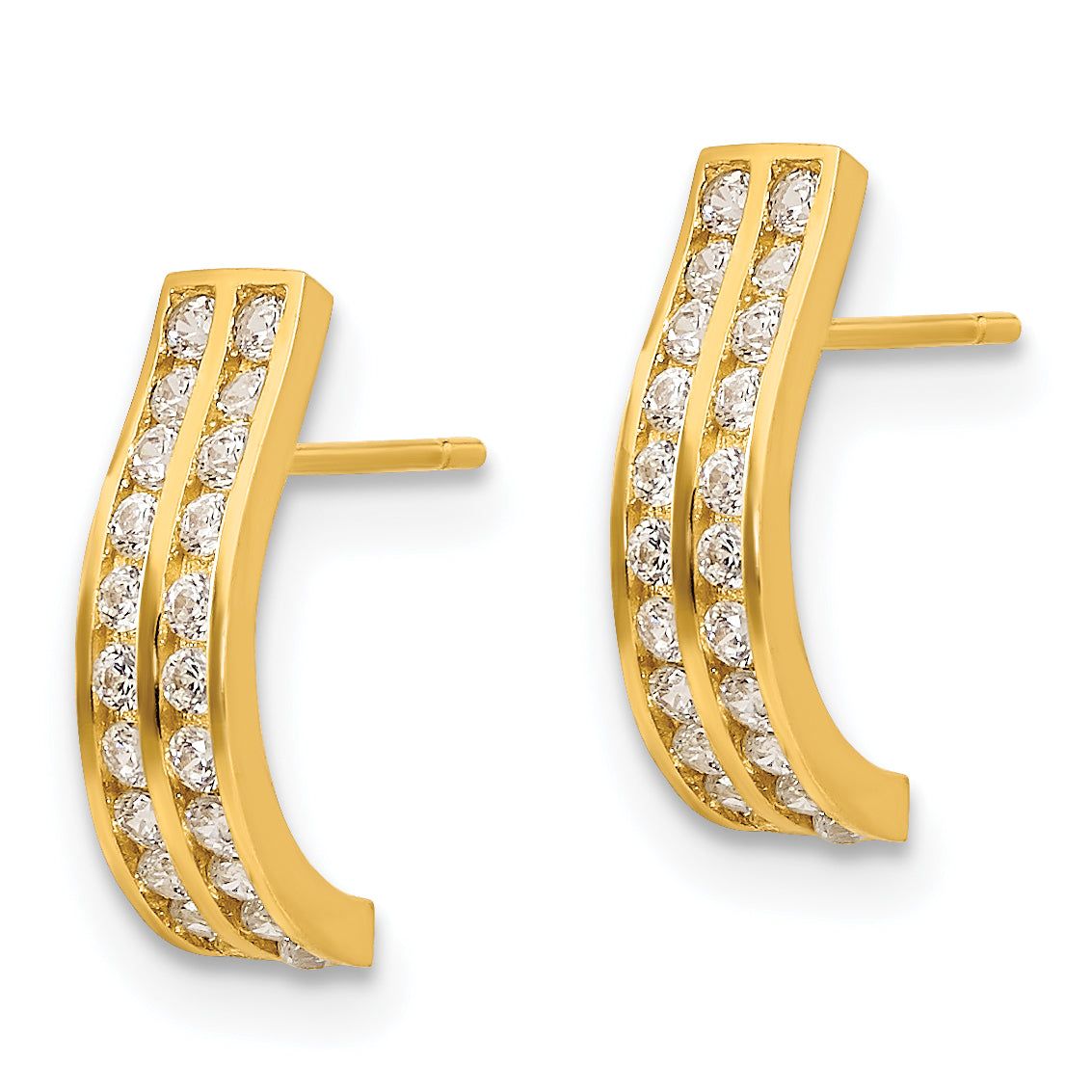 14k Madi K CZ Drop Post Earrings