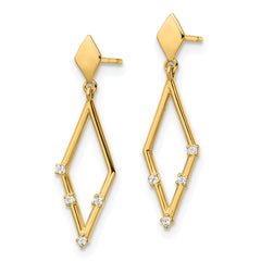 14k Madi K CZ Dangle Post Earrings