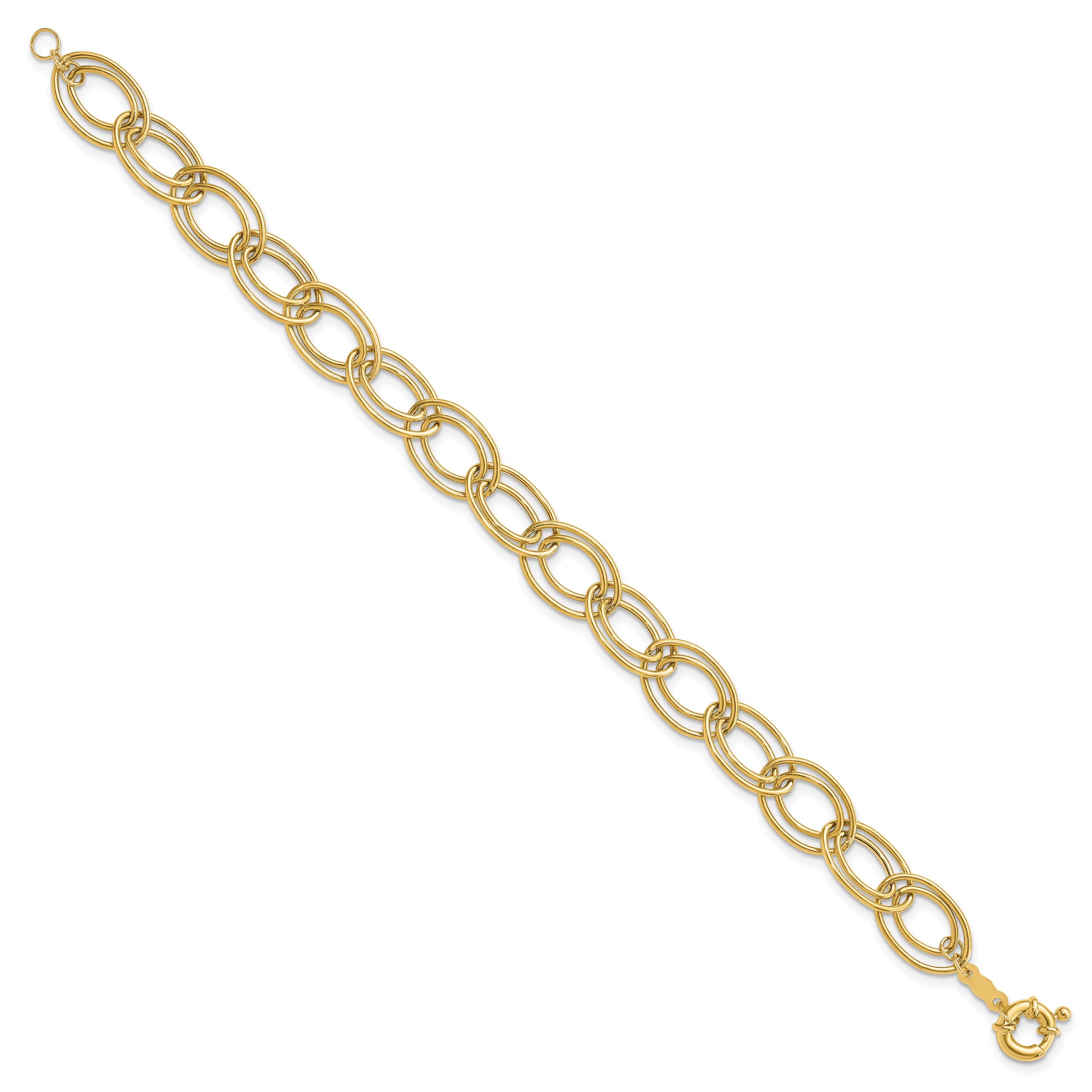 14K Fancy Oval Link Bracelet