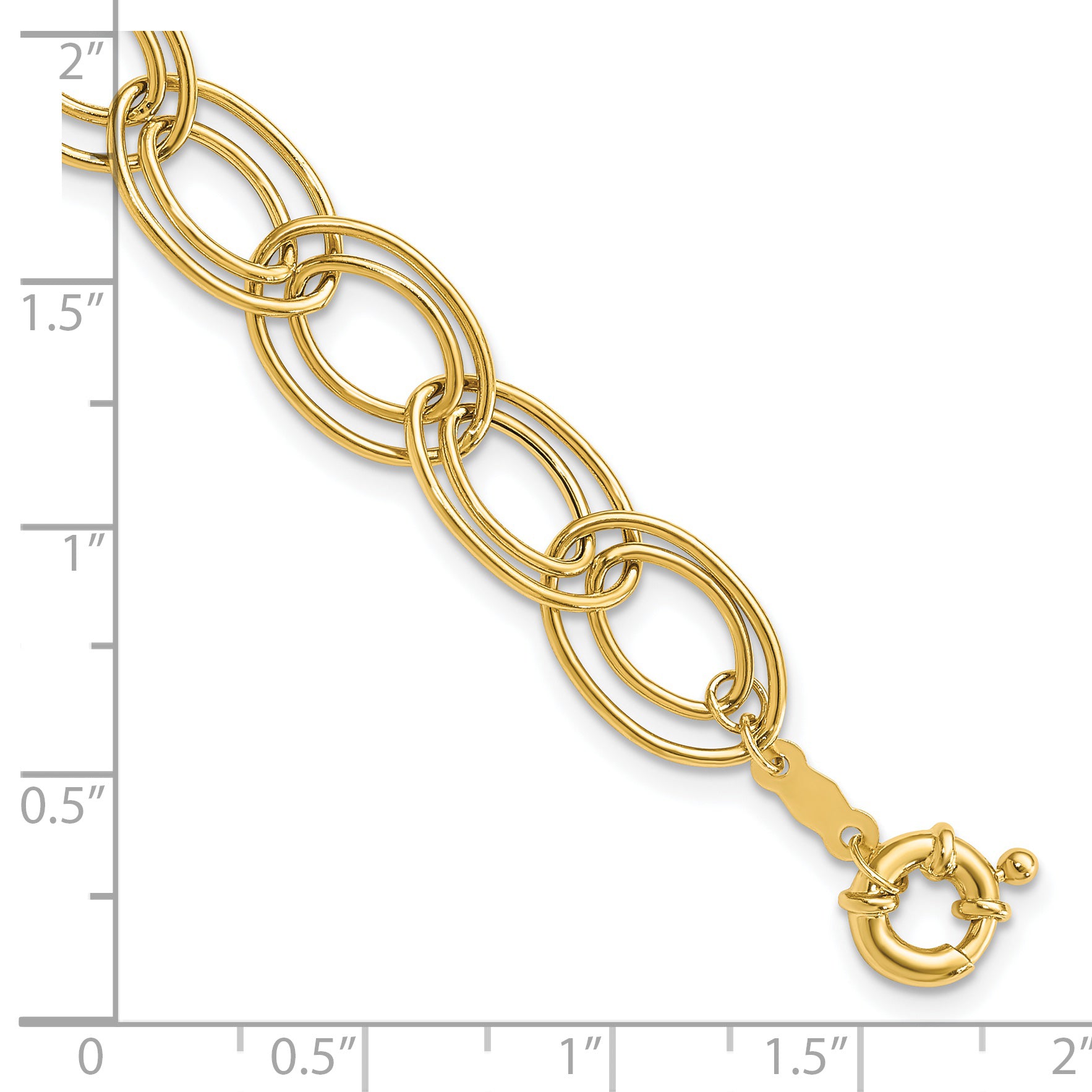 14K Fancy Oval Link Bracelet