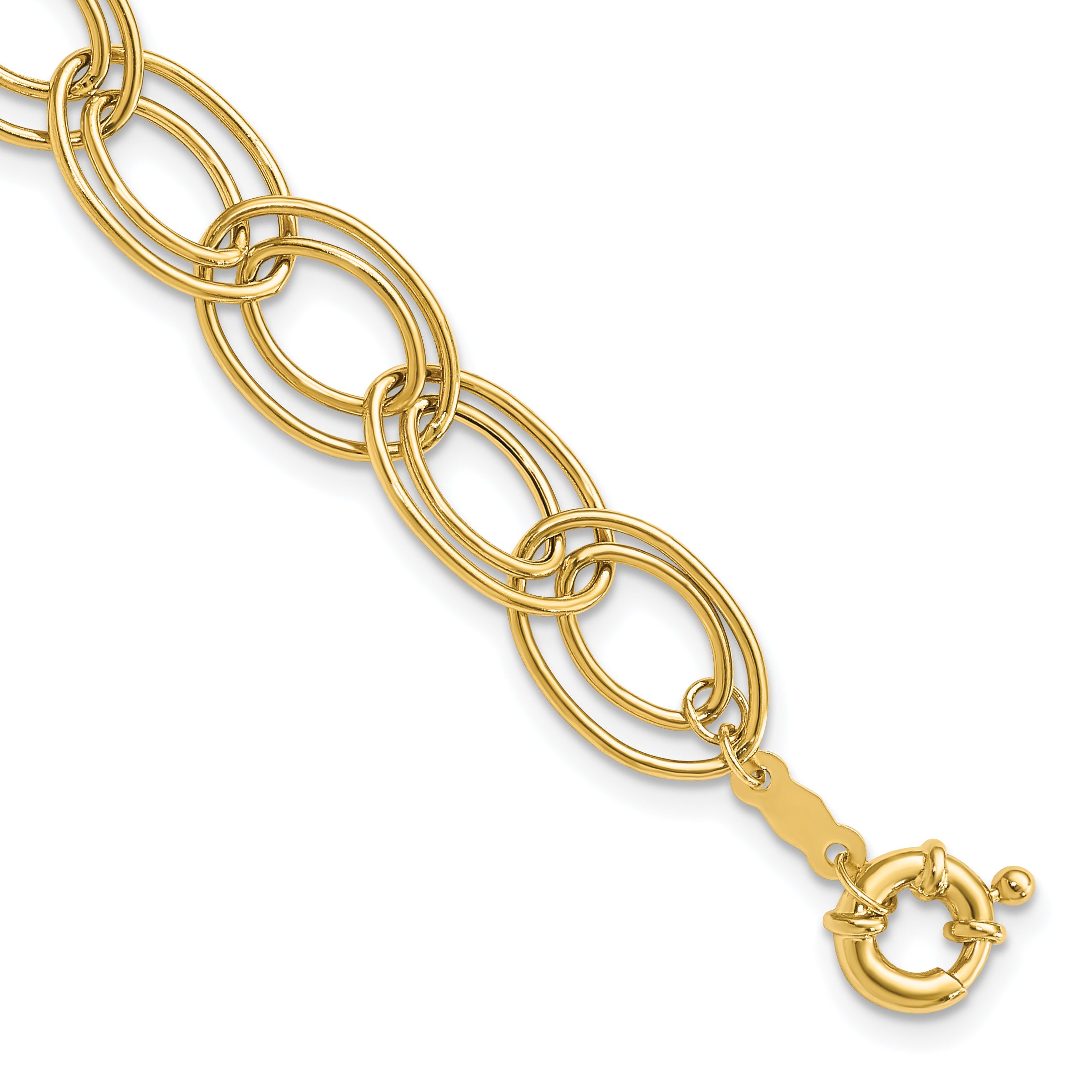 14K Fancy Oval Link Bracelet