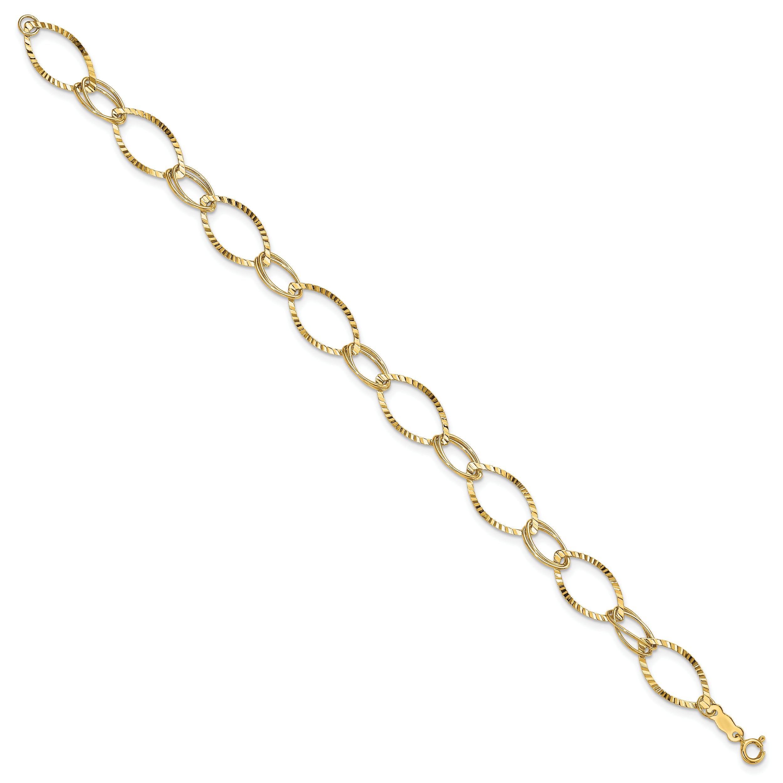 14K Fancy Link Bracelet