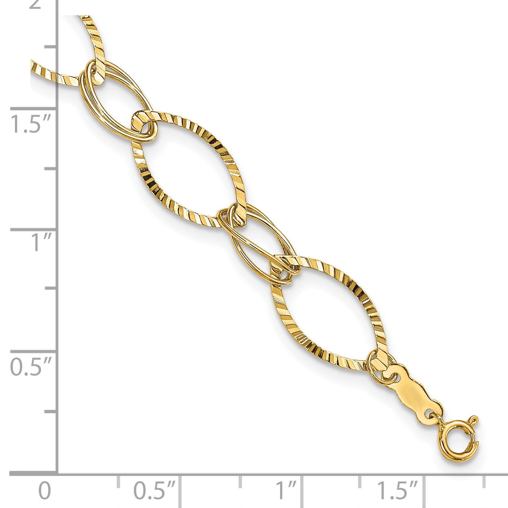 14K Fancy Link Bracelet