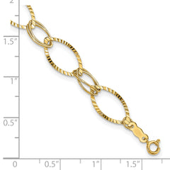 14K Fancy Link Bracelet