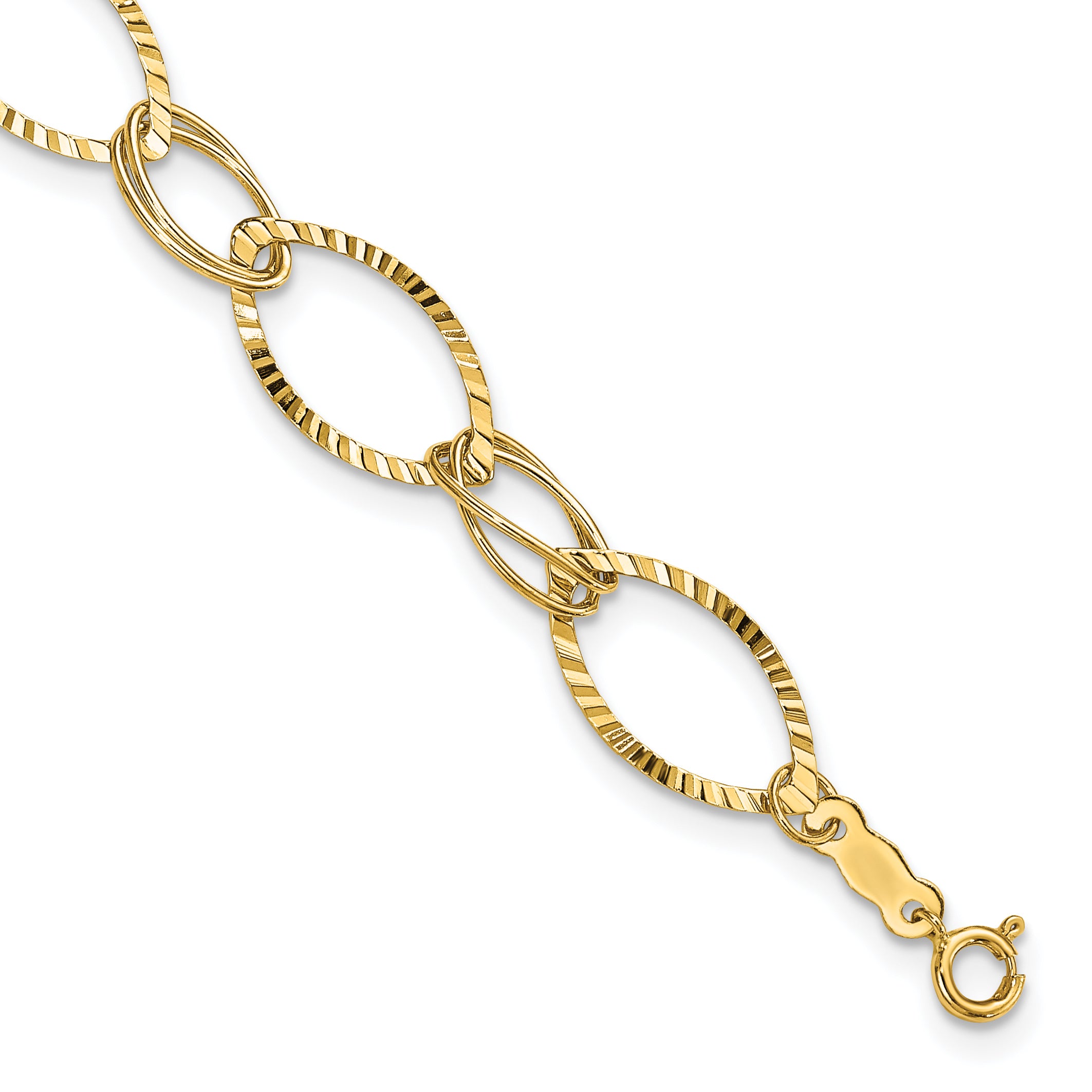 14K Fancy Link Bracelet