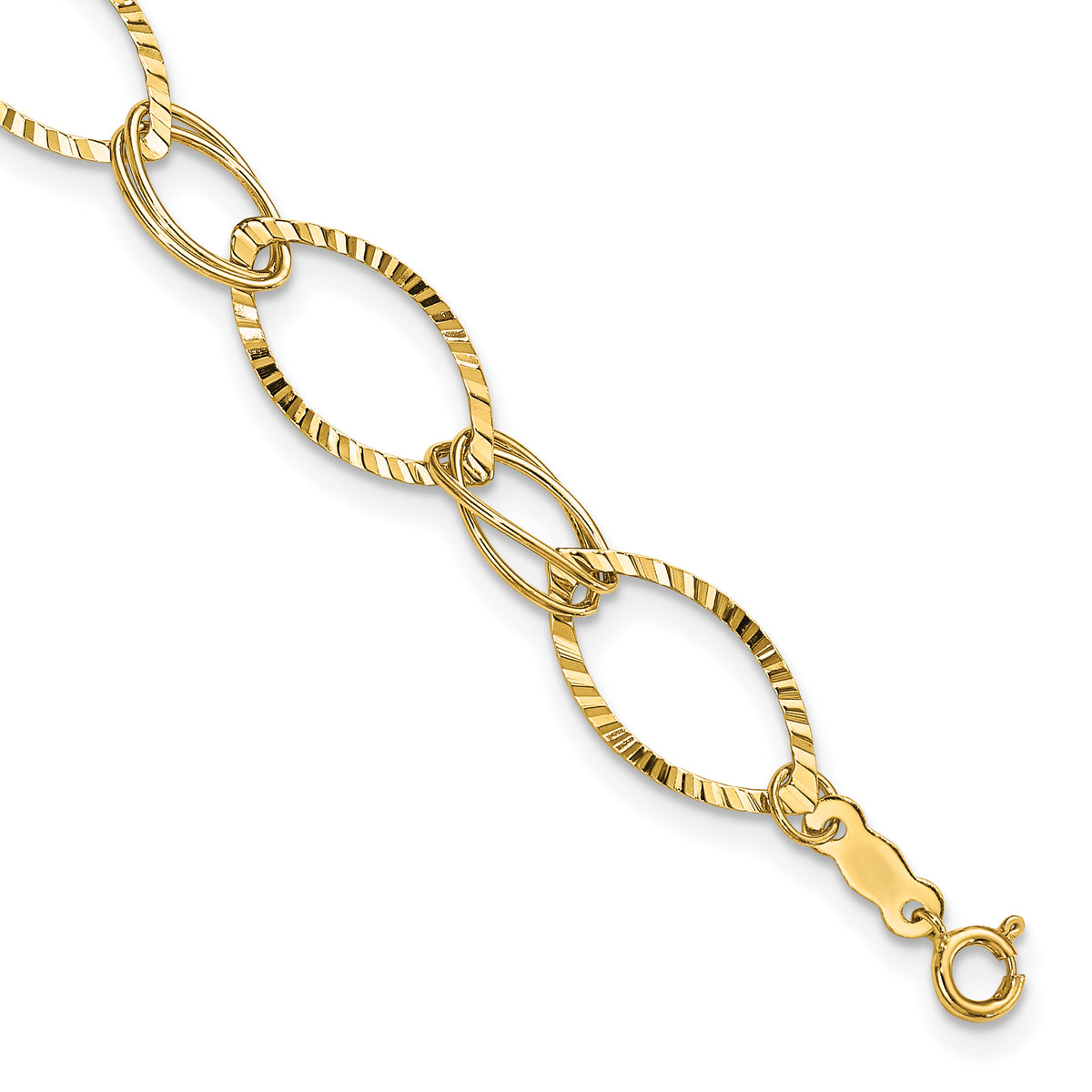 14K Fancy Link Bracelet