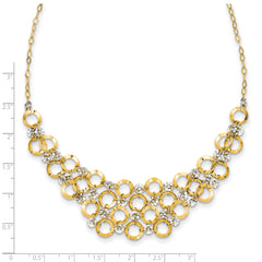 14K Two-Tone Adjustable Circle Necklace