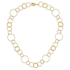 14K Yellow Combo Circle Chain