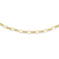 Sophia Jewelers 14K Gold Fancy Necklace with Solid Stamped Design