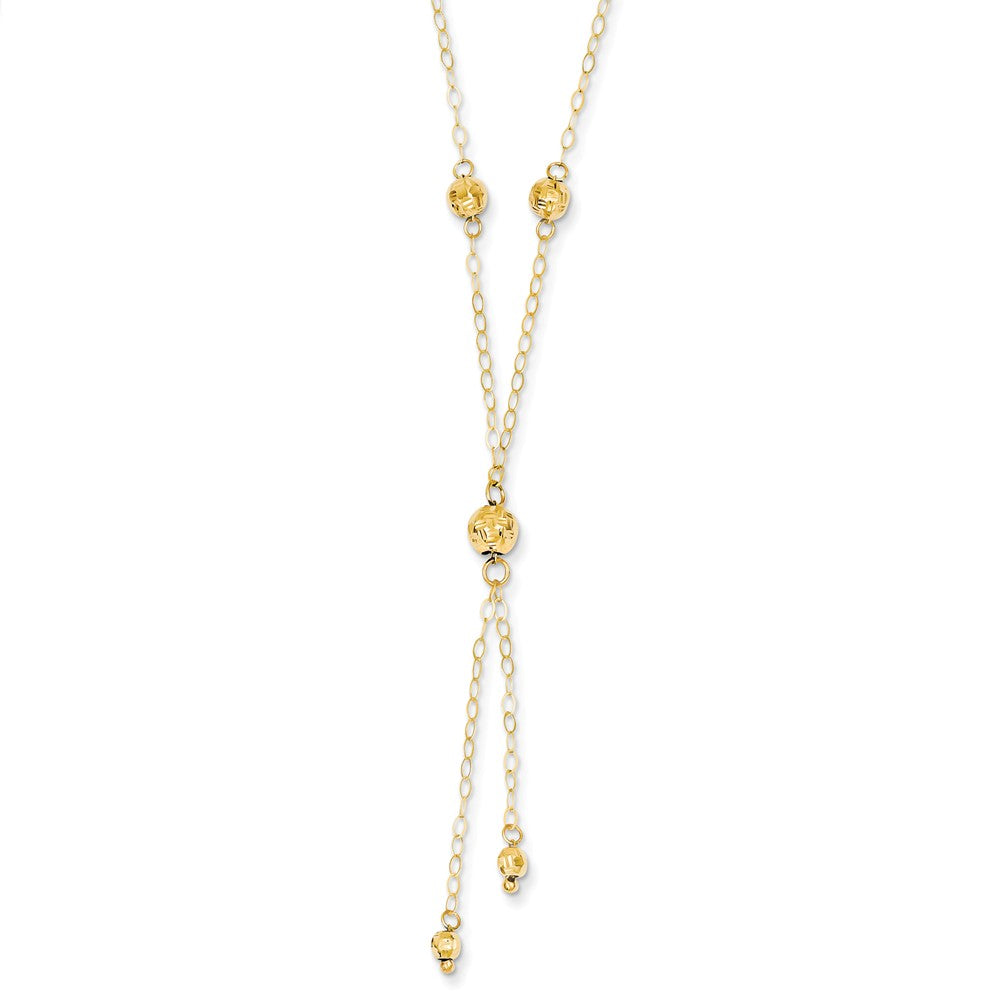 Sophia Jewelers 14K Yellow Gold Polished Lariat Necklace with Extender