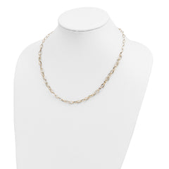 14K Double Strand Oval Links w/ 2in Ext Necklace