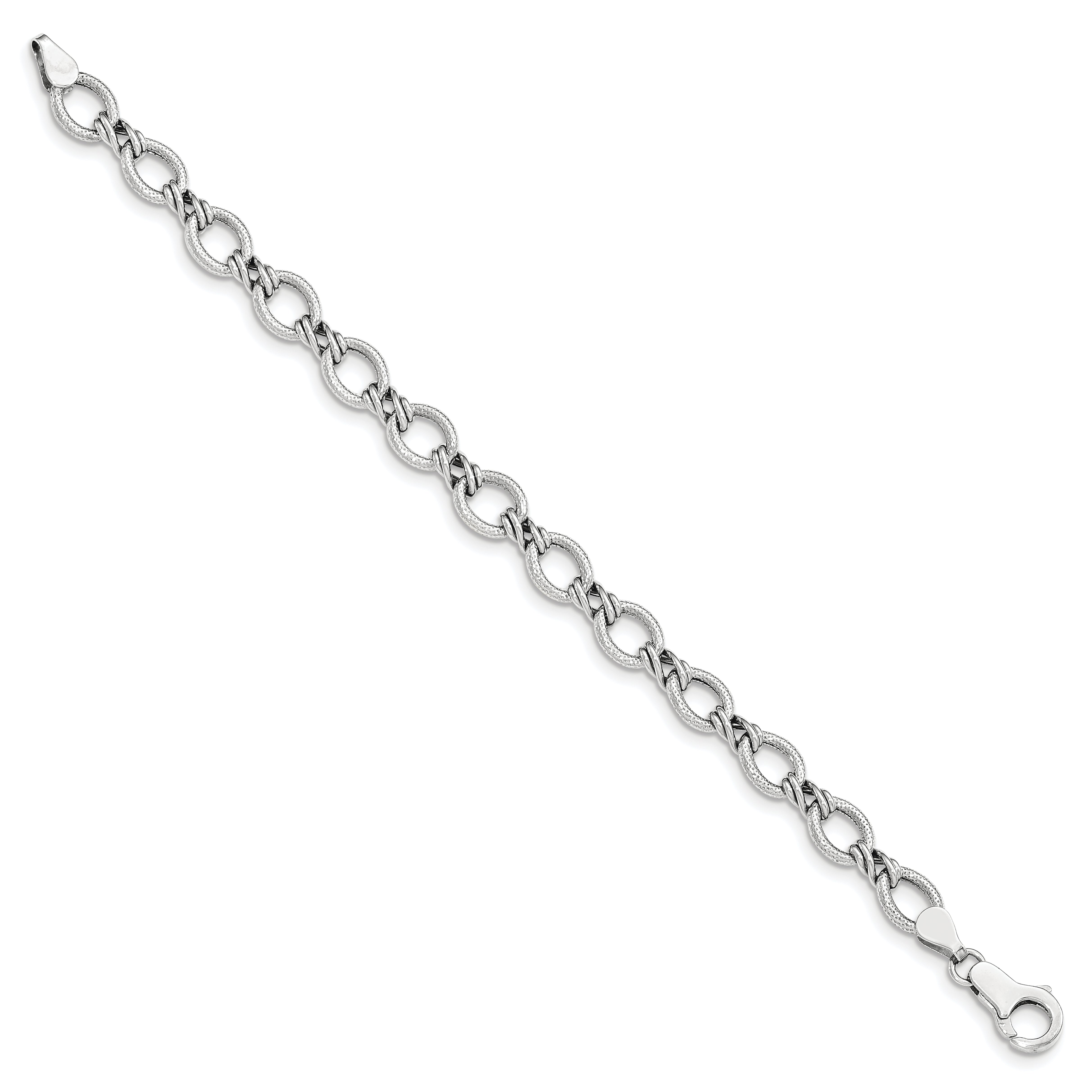 14K White Gold Fancy Bracelet