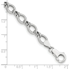 14K White Gold Fancy Bracelet