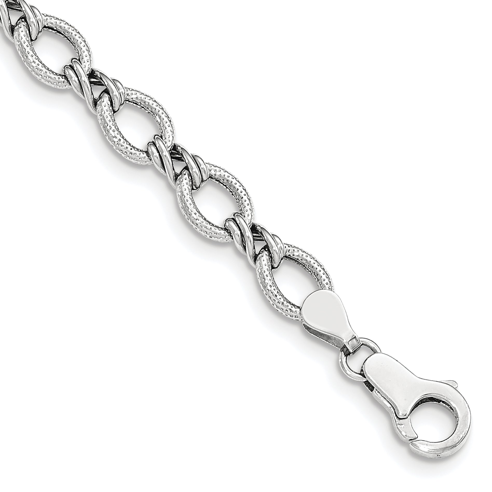 14K White Gold Fancy Bracelet