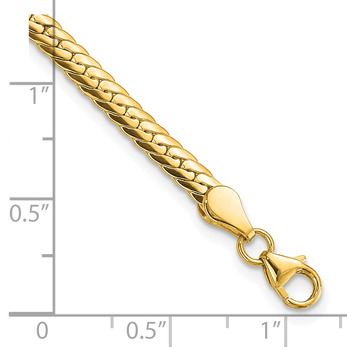 14k Polished 7in Fancy Link Bracelet