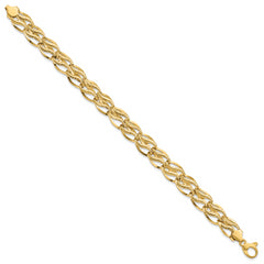 14K 8 inch Fancy Link Bracelet