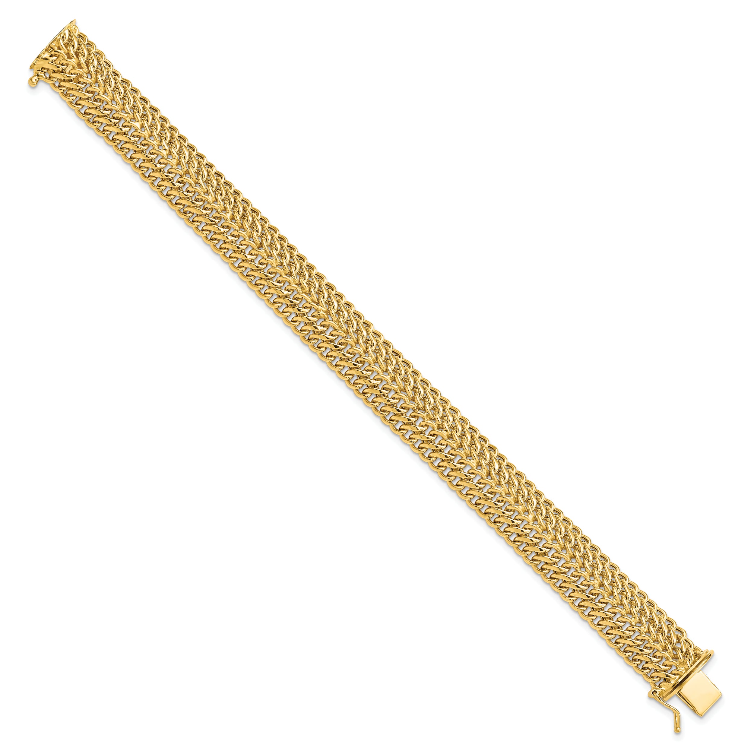 14k Polished 7.5in Fancy Link Bracelet