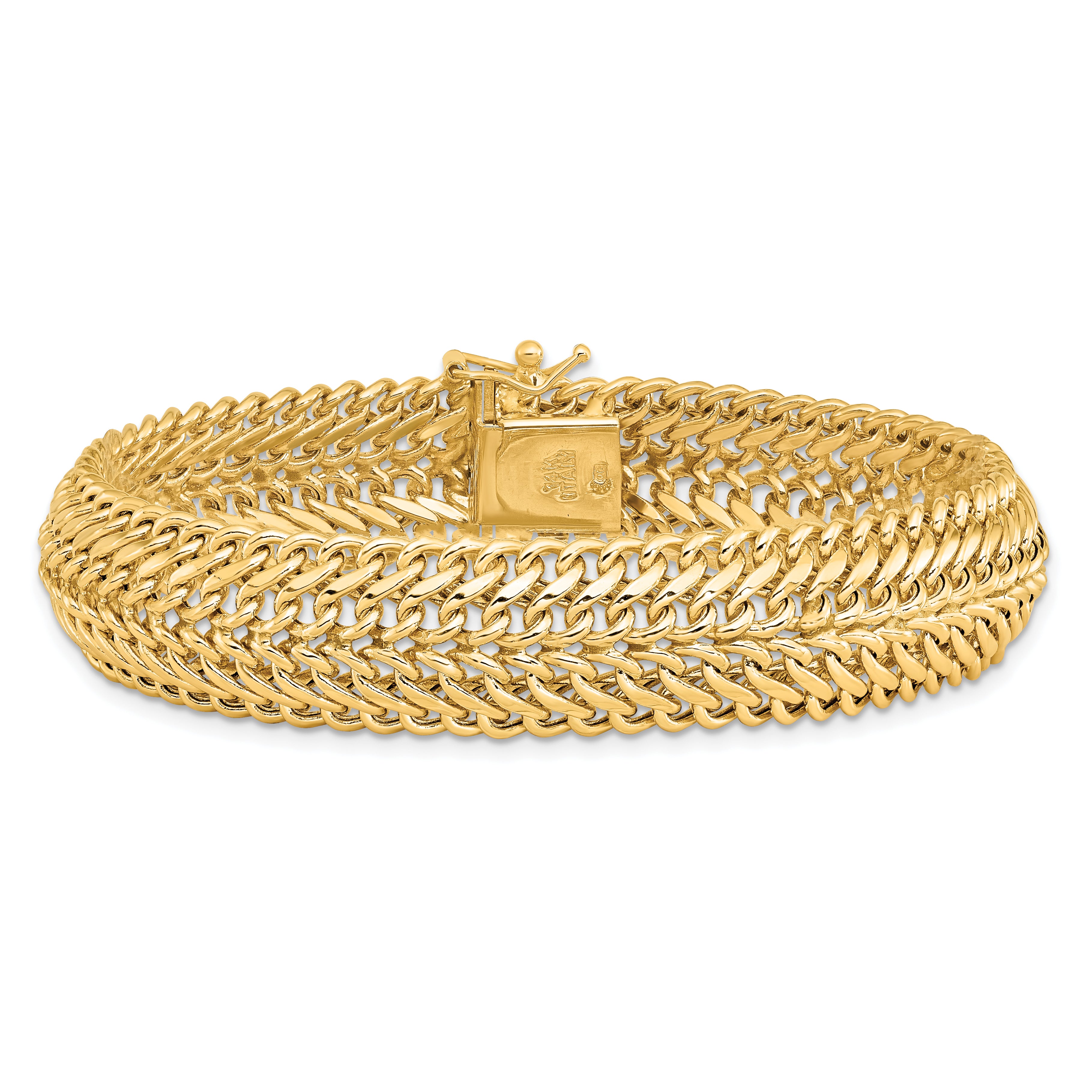 14k Polished 7.5in Fancy Link Bracelet