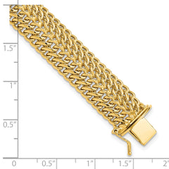 14k Polished 7.5in Fancy Link Bracelet