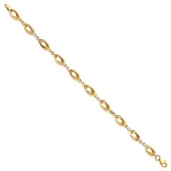 14k Polished Fancy Link Bracelet