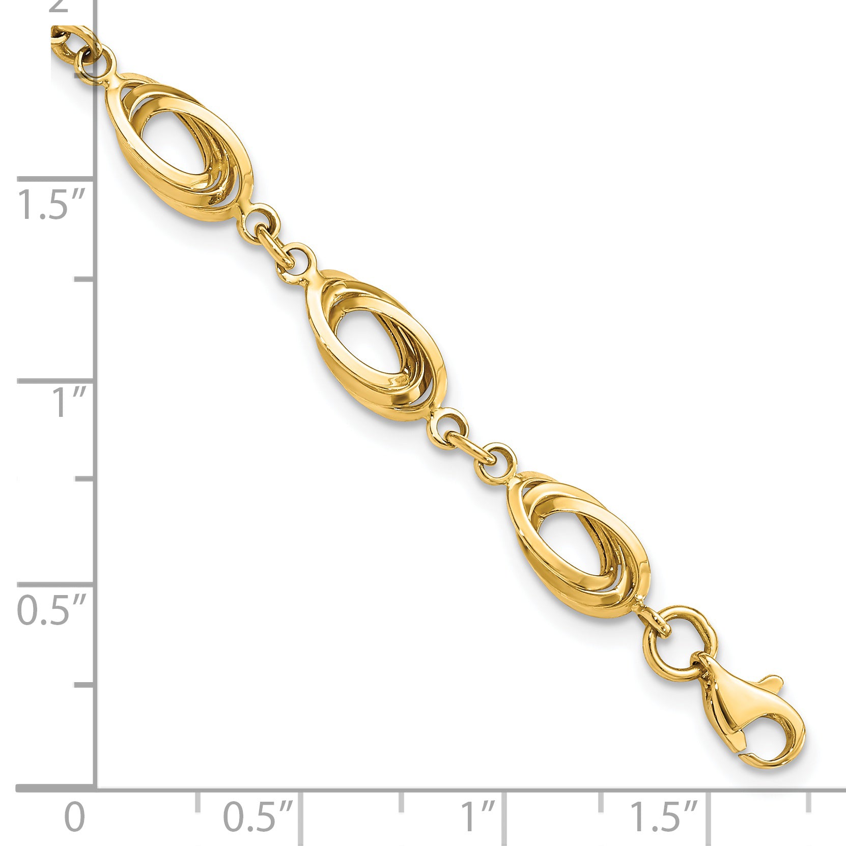 14k Polished Fancy Link Bracelet