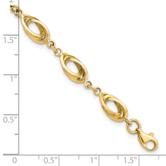 14k Polished Fancy Link Bracelet