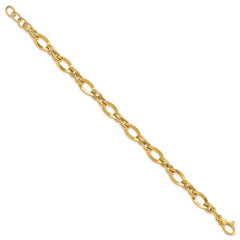 14k Polished Fancy Link Bracelet