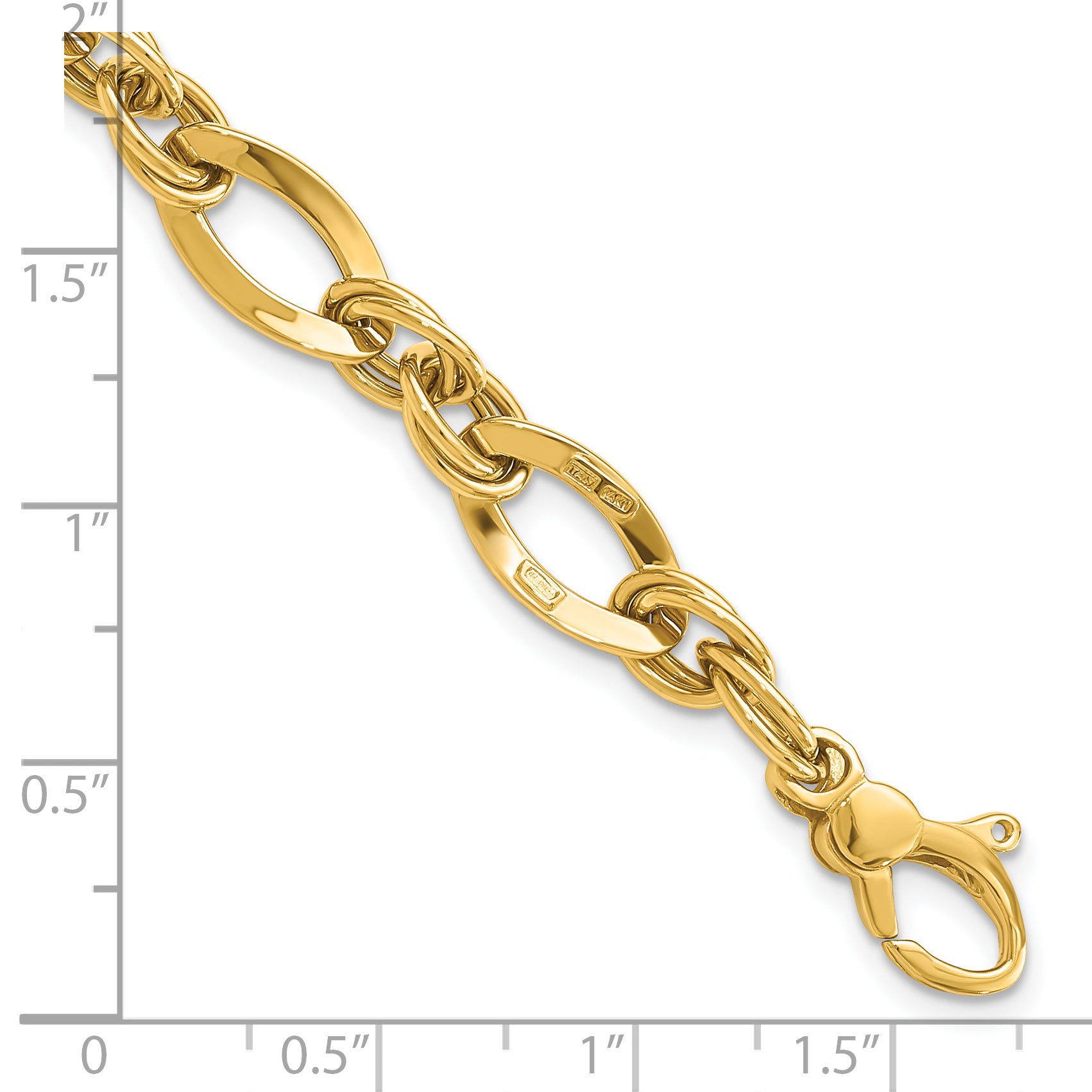 14k Polished Fancy Link Bracelet