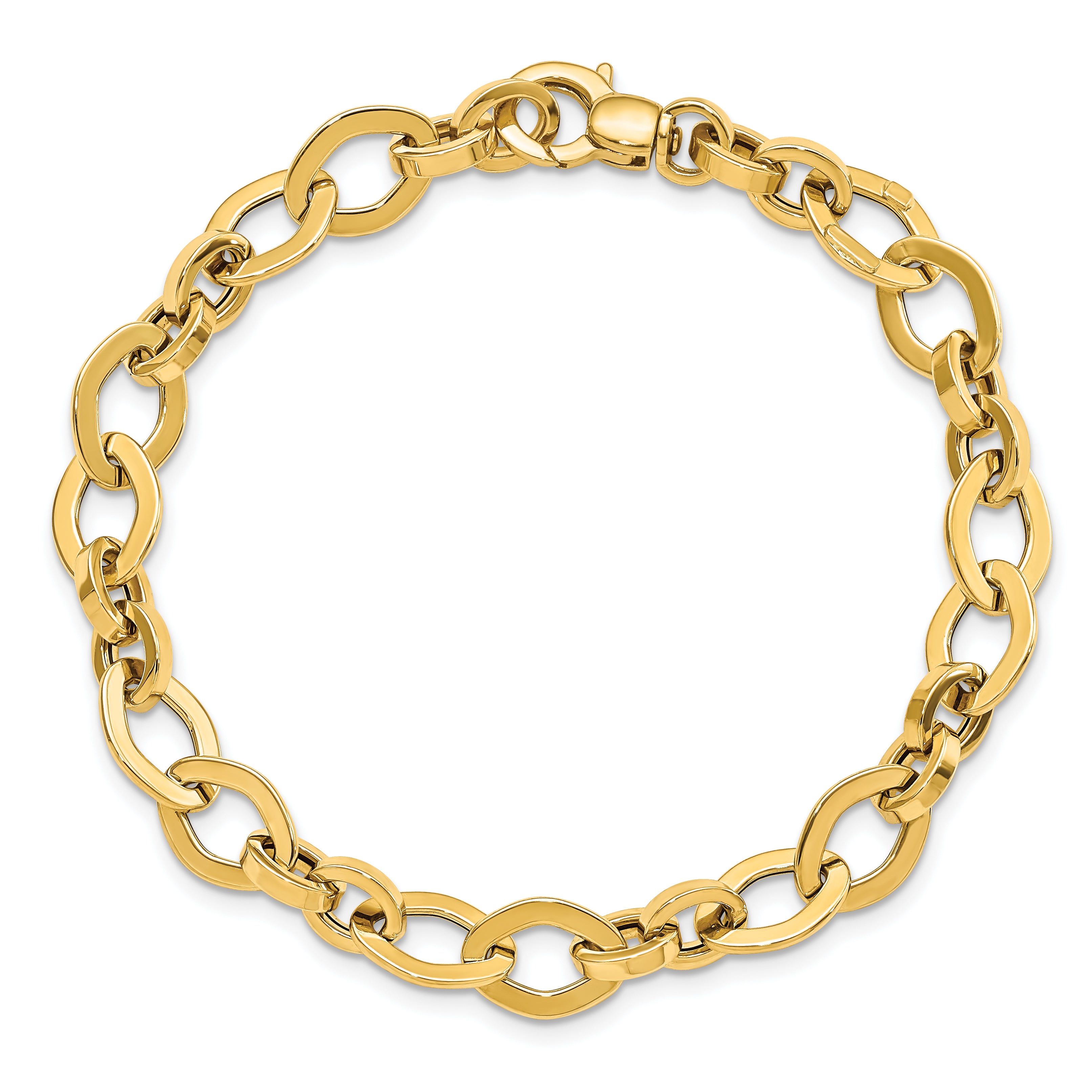 14k Polished Fancy Link Bracelet