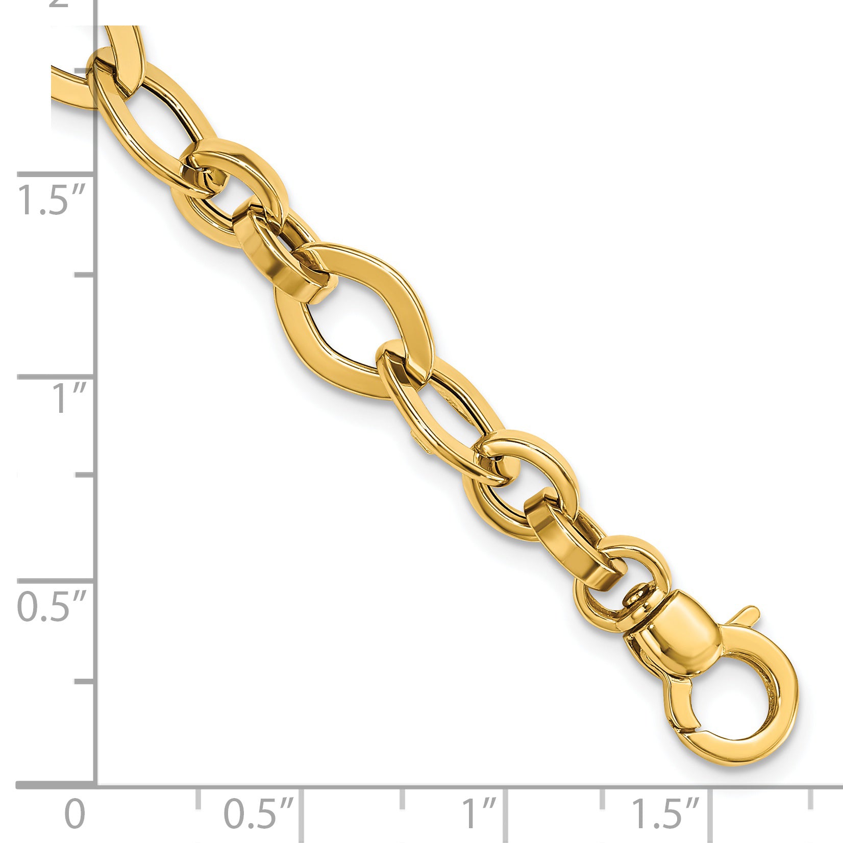 14k Polished Fancy Link Bracelet