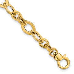 14k Polished Fancy Link Bracelet