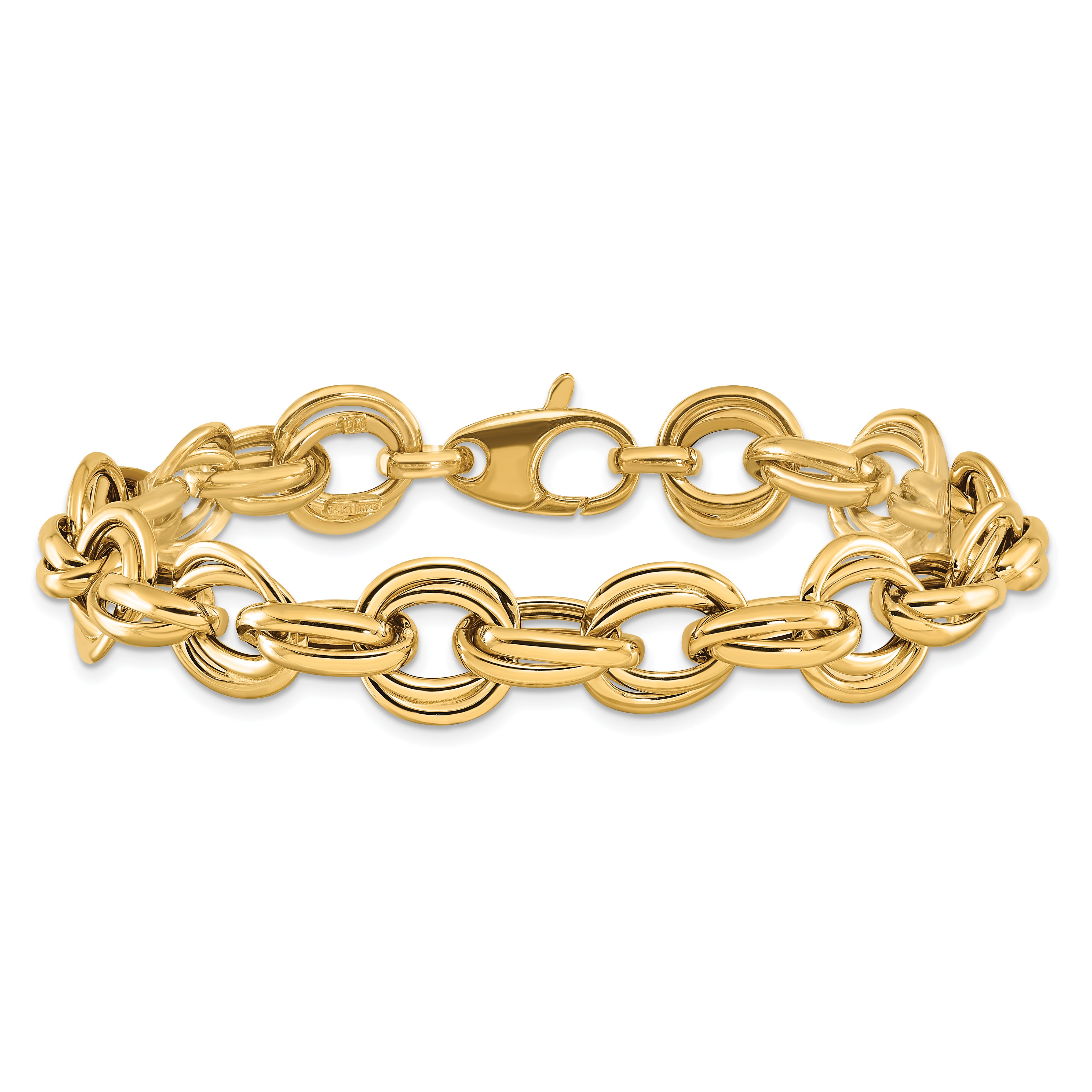 14K Polished Fancy Link Bracelet