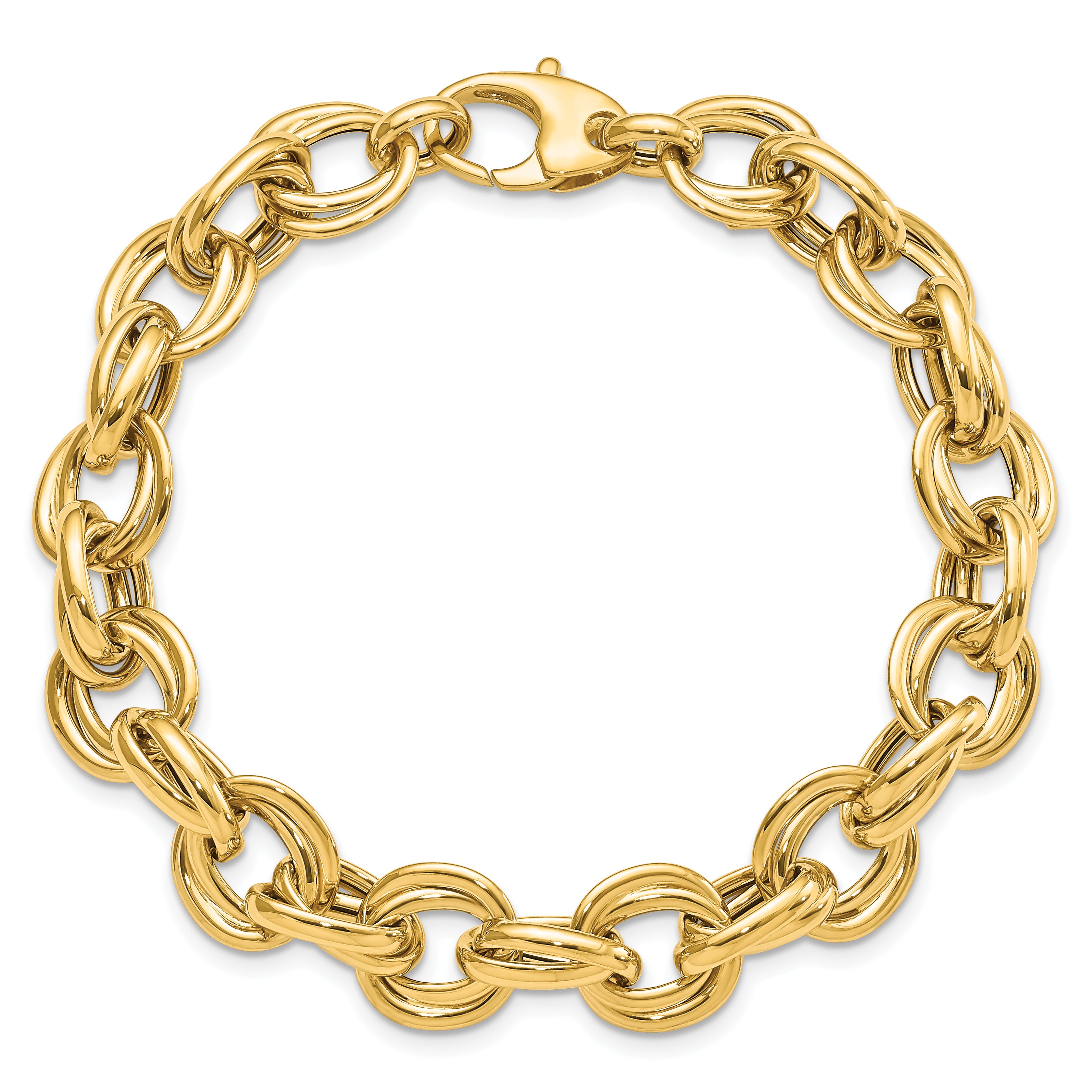 14K Polished Fancy Link Bracelet