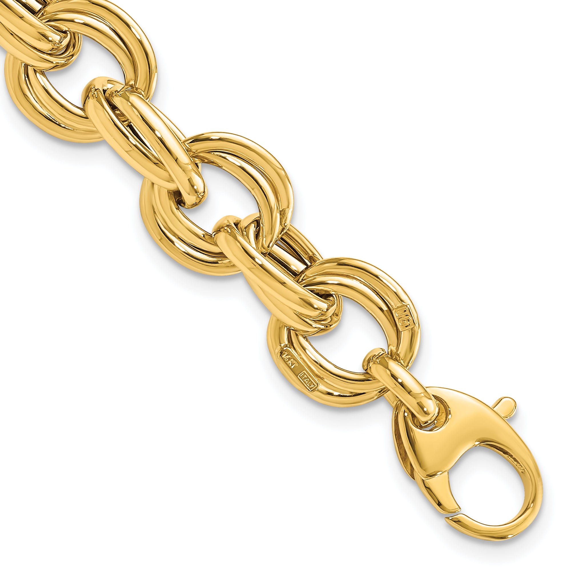 14K Polished Fancy Link Bracelet