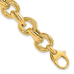 14K Polished Fancy Link Bracelet