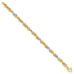 14k Two-Tone Polished Bracelet